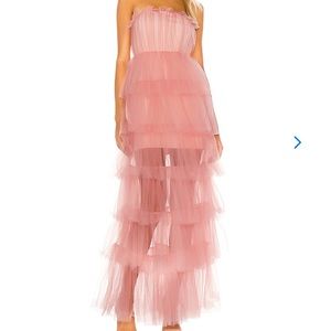 Lovers and Friends Bobbit Gown in blush pink